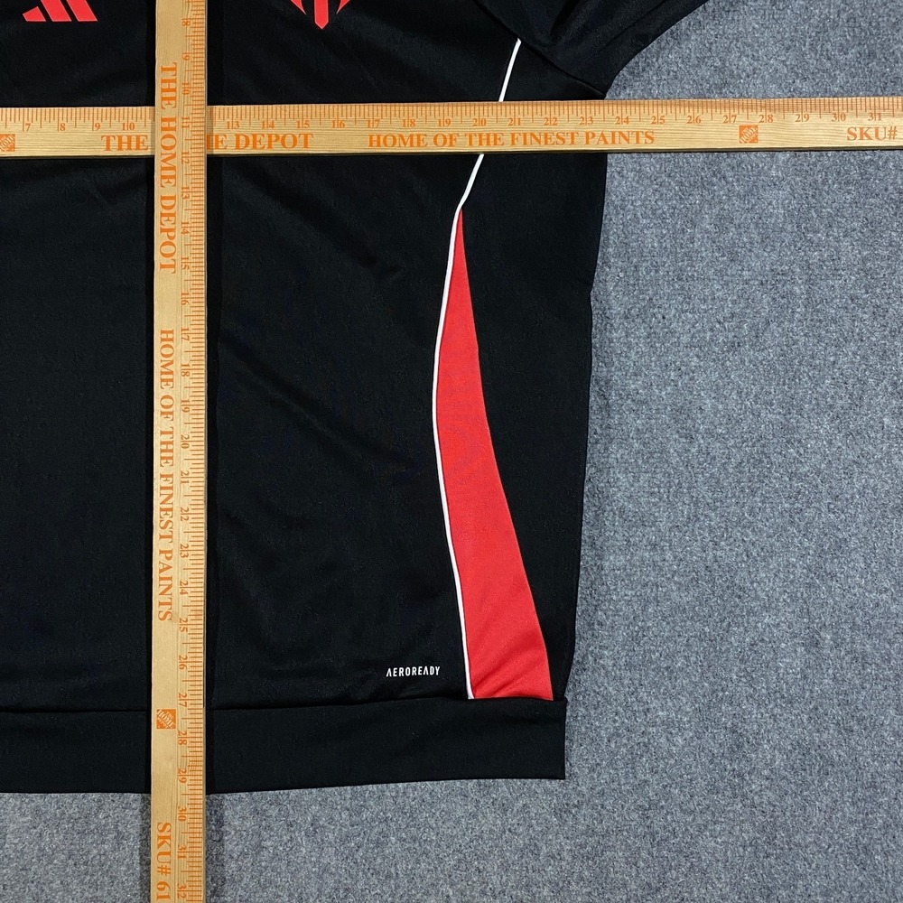 Adidas Messi Full Zip Track Jacket Adult XL Black Red Stripes Soccer Aeroready - Picture 11 of 16
